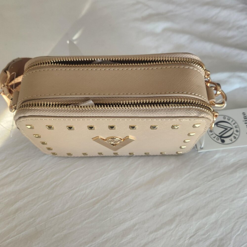 Valentino Orlandi NWT Light Taupe Camera Bag w/Strap - Picture 3 of 5